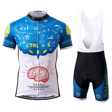 Load image into Gallery viewer, Thriller Rider Sports Bicycle Clothing Mens Cycling Jersey Short Sleeve and Bib Shorts Kit(Rest Your Mind)
