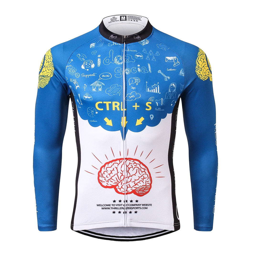 Thriller Rider Sports Bicycle Clothing Mens Cycling Jersey Long Sleeve(Rest Your Mind)