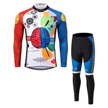 Load image into Gallery viewer, Thriller Rider Sports Bicycle Clothing Mens Cycling Jersey Long Sleeve and Trousers Kit(Rest Your Mind)
