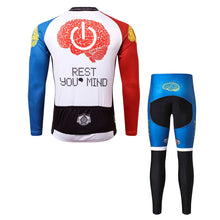 Load image into Gallery viewer, Thriller Rider Sports Bicycle Clothing Mens Cycling Jersey Long Sleeve and Trousers Kit(Rest Your Mind)
