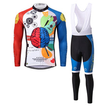 Load image into Gallery viewer, Thriller Rider Sports Bicycle Clothing Mens Cycling Jersey Long Sleeve and Bib Trousers Kit(Rest Your Mind)
