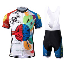 Load image into Gallery viewer, Thriller Rider Sports Bicycle Clothing Mens Cycling Jersey Short Sleeve and Bib Shorts Kit(Rest Your Mind)
