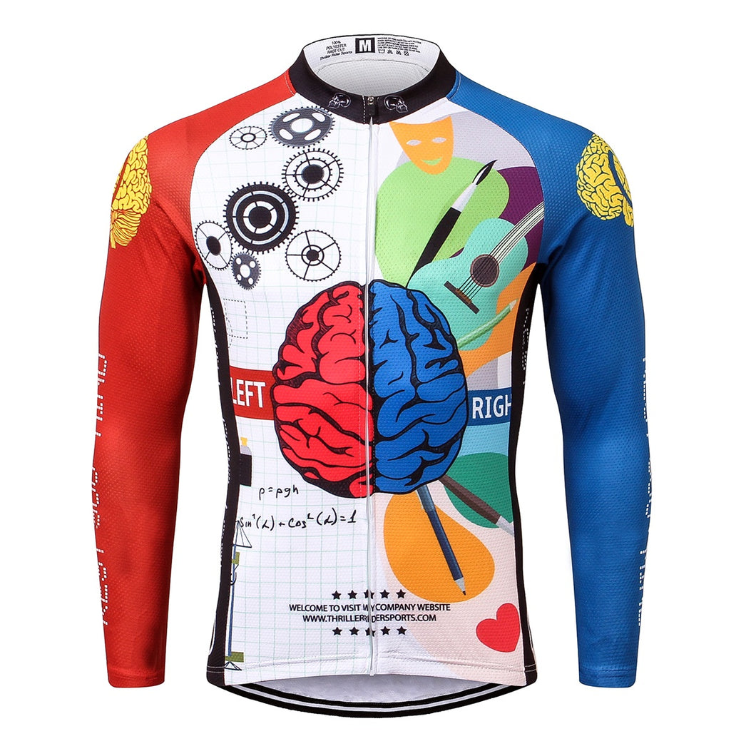 Thriller Rider Sports Bicycle Clothing Mens Cycling Jersey Long Sleeve(Rest Your Mind)