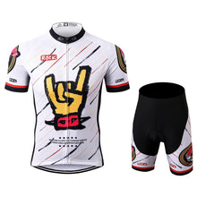 Load image into Gallery viewer, Thriller Rider Sports Bicycle Clothing Mens Cycling Jersey Short Sleeve and Shorts Kit(Rock)
