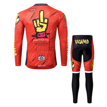 Load image into Gallery viewer, Thriller Rider Sports Bicycle Clothing Mens Cycling Jersey Long Sleeve and Trousers Kit(Bastard)
