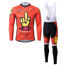 Load image into Gallery viewer, Thriller Rider Sports Bicycle Clothing Mens Cycling Jersey Long Sleeve and Bib Trousers Kit(Bastard)
