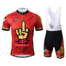 Load image into Gallery viewer, Thriller Rider Sports Bicycle Clothing Mens Cycling Jersey Short Sleeve and Bib Shorts Kit(Bastard)
