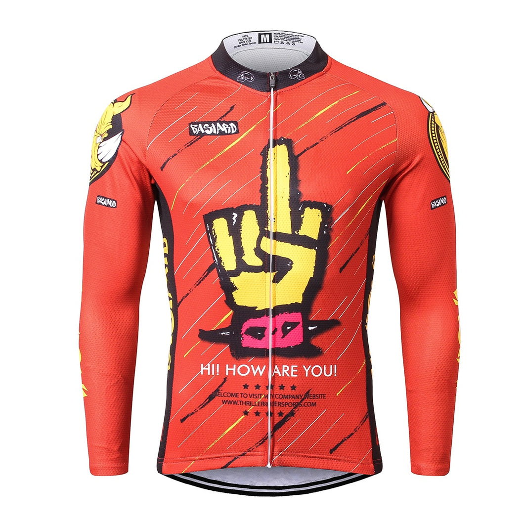 Thriller Rider Sports Bicycle Clothing Mens Cycling Jersey Long Sleeve(Bastard)