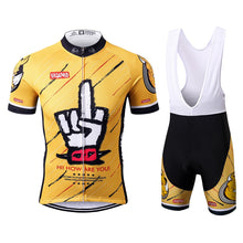 Load image into Gallery viewer, Thriller Rider Sports Bicycle Clothing Mens Cycling Jersey Short Sleeve and Bib Shorts Kit(Bastard)
