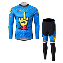 Load image into Gallery viewer, Thriller Rider Sports Bicycle Clothing Mens Cycling Jersey Long Sleeve and Trousers Kit(Bastard)
