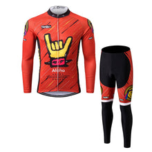 Load image into Gallery viewer, Thriller Rider Sports Bicycle Clothing Mens Cycling Jersey Long Sleeve and Trousers Kit(Aloha)
