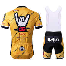 Load image into Gallery viewer, Thriller Rider Sports Bicycle Clothing Mens Cycling Jersey Short Sleeve and Bib Shorts Kit(Aloha)
