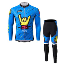 Load image into Gallery viewer, Thriller Rider Sports Bicycle Clothing Mens Cycling Jersey Long Sleeve and Trousers Kit(Aloha)
