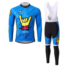 Load image into Gallery viewer, Thriller Rider Sports Bicycle Clothing Mens Cycling Jersey Long Sleeve and Bib Trousers Kit(Aloha)
