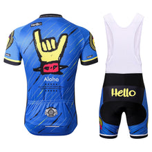 Load image into Gallery viewer, Thriller Rider Sports Bicycle Clothing Mens Cycling Jersey Short Sleeve and Bib Shorts Kit(Aloha)
