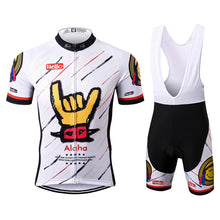 Load image into Gallery viewer, Thriller Rider Sports Bicycle Clothing Mens Cycling Jersey Short Sleeve and Bib Shorts Kit(Aloha)
