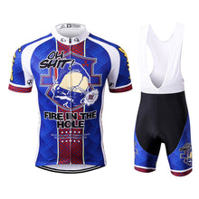 Load image into Gallery viewer, Thriller Rider Sports Bicycle Clothing Mens Cycling Jersey Short Sleeve and Bib Shorts Kit(Fire in The Hole)
