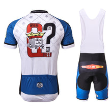 Load image into Gallery viewer, Thriller Rider Sports Bicycle Clothing Mens Cycling Jersey Short Sleeve and Bib Shorts Kit(Where is My Queen)
