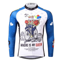 Load image into Gallery viewer, Thriller Rider Sports Bicycle Clothing Mens Cycling Jersey Long Sleeve(Where is My Queen)
