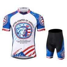 Load image into Gallery viewer, Thriller Rider Sports Bicycle Clothing Mens Cycling Jersey Short Sleeve and Shorts Kit(United States of America)
