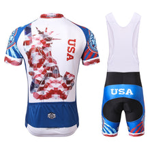 Load image into Gallery viewer, Thriller Rider Sports Bicycle Clothing Mens Cycling Jersey Short Sleeve and Bib Shorts Kit(United States of America)
