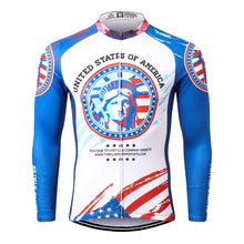 Load image into Gallery viewer, Thriller Rider Sports Bicycle Clothing Mens Cycling Jersey Long Sleeve(United States of America)
