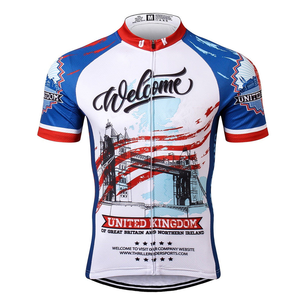 Thriller Rider Sports Bicycle Clothing Mens Cycling Jersey Short Sleeve(United Kingdom)