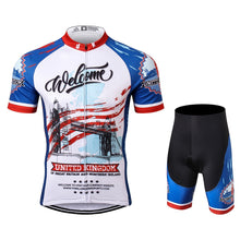 Load image into Gallery viewer, Thriller Rider Sports Bicycle Clothing Mens Cycling Jersey Short Sleeve and Shorts Kit(United Kingdom)
