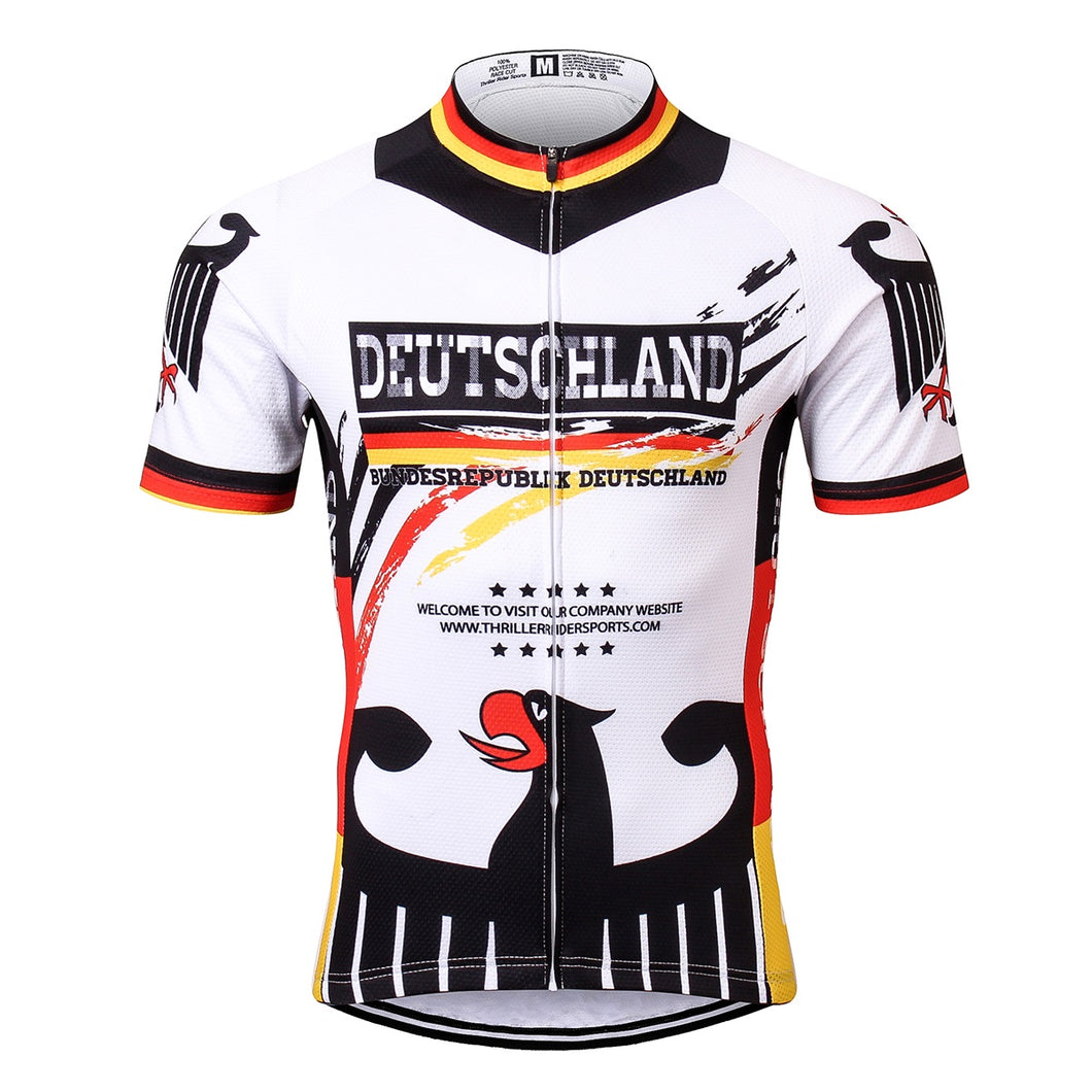 Thriller Rider Sports Bicycle Clothing Mens Cycling Jersey Short Sleeve(Germany)