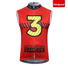 Load image into Gallery viewer, Thriller Rider Sports Bicycle Clothing Mens Cycling Vests Windproof Sleeveless(Give Us 3 Feet Please)
