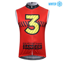 Load image into Gallery viewer, Thriller Rider Sports Bicycle Clothing Mens Cycling Vests Winter Sleeveless(Give Us 3 Feet Please)
