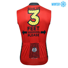 Load image into Gallery viewer, Thriller Rider Sports Bicycle Clothing Mens Cycling Vests Winter Sleeveless(Give Us 3 Feet Please)
