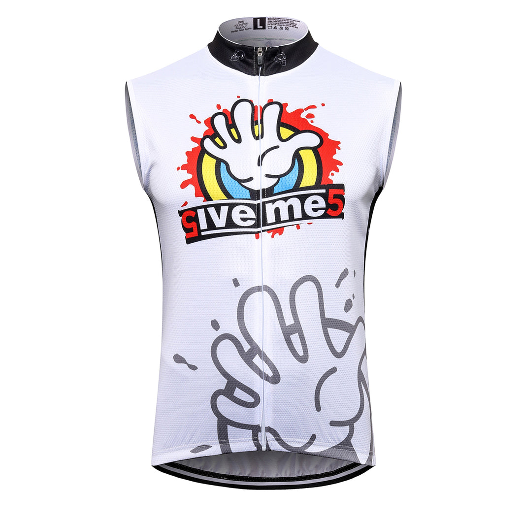 Thriller Rider Sports Bicycle Clothing Mens Cycling Vests Sleeveless(Give Me Five)