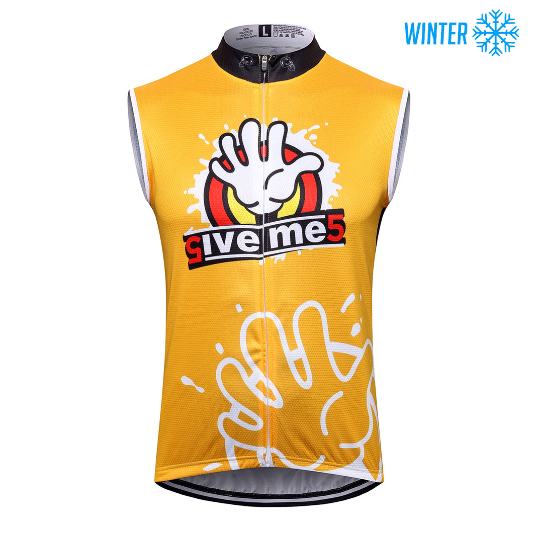 Thriller Rider Sports Bicycle Clothing Mens Cycling Vests Winter Sleeveless(Give Me Five)