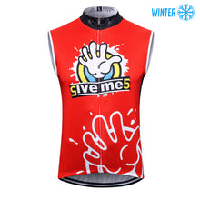 Load image into Gallery viewer, Thriller Rider Sports Bicycle Clothing Mens Cycling Vests Winter Sleeveless(Give Me Five)
