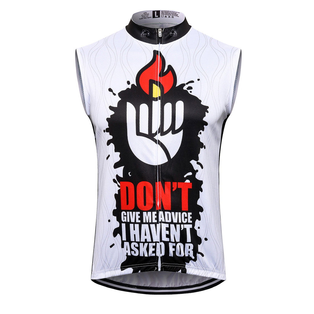 Thriller Rider Sports Bicycle Clothing Mens Cycling Vests Sleeveless(Don't Give Me Advice)