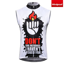 Load image into Gallery viewer, Thriller Rider Sports Bicycle Clothing Mens Cycling Vests Windproof Sleeveless(Don&#39;t Give Me Advice)
