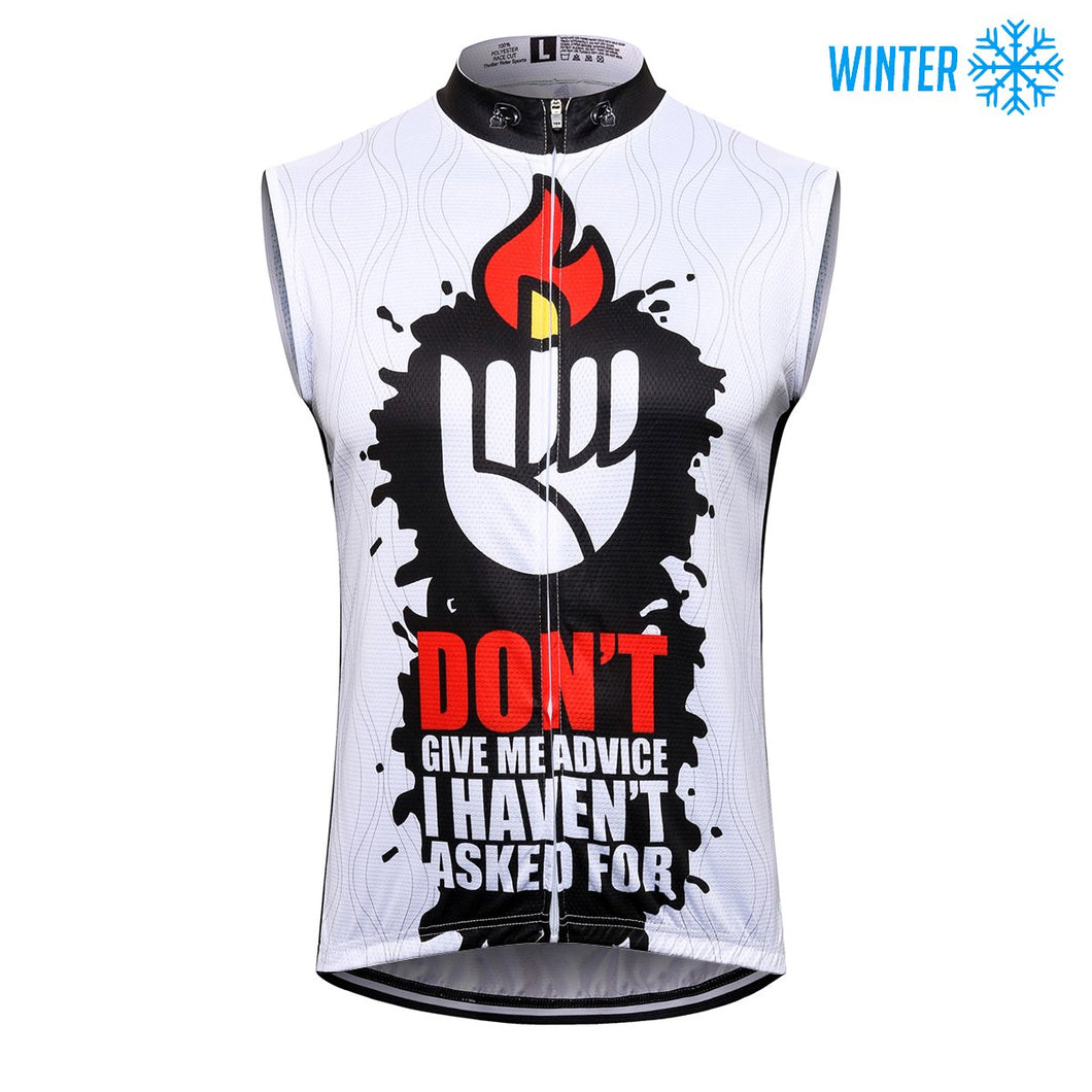 Thriller Rider Sports Bicycle Clothing Mens Cycling Vests Winter Sleeveless(Don't Give Me Advice)