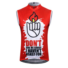 Load image into Gallery viewer, Thriller Rider Sports Bicycle Clothing Mens Cycling Vests Sleeveless(Don&#39;t Give Me Advice)
