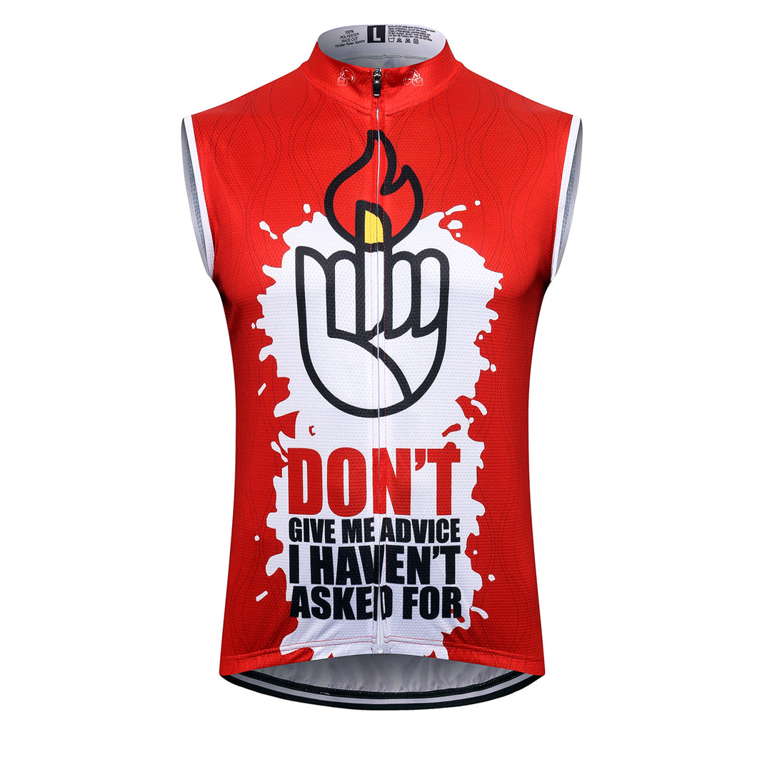 Thriller Rider Sports Bicycle Clothing Mens Cycling Vests Sleeveless(Don't Give Me Advice)