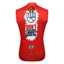 Load image into Gallery viewer, Thriller Rider Sports Bicycle Clothing Mens Cycling Vests Sleeveless(Don&#39;t Give Me Advice)
