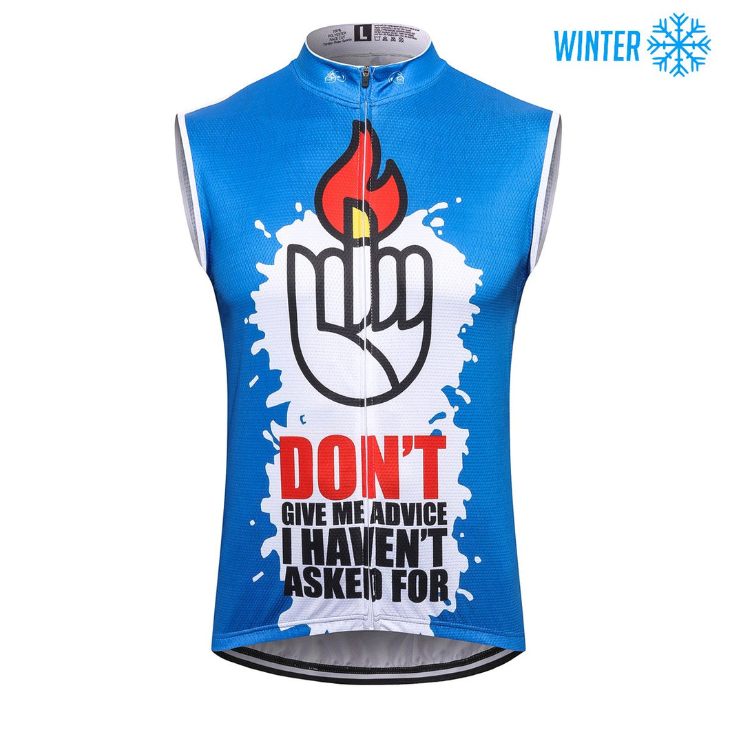 Thriller Rider Sports Bicycle Clothing Mens Cycling Vests Winter Sleeveless(Don't Give Me Advice)