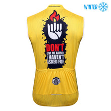 Load image into Gallery viewer, Thriller Rider Sports Bicycle Clothing Mens Cycling Vests Winter Sleeveless(Don&#39;t Give Me Advice)
