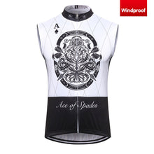 Load image into Gallery viewer, Thriller Rider Sports Bicycle Clothing Mens Cycling Vests Windproof Sleeveless(Ace of Spades)
