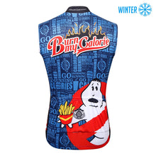 Load image into Gallery viewer, Thriller Rider Sports Bicycle Clothing Mens Cycling Vests Winter Sleeveless(Burn My Calorie)
