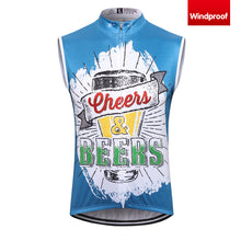 Load image into Gallery viewer, Thriller Rider Sports Bicycle Clothing Mens Cycling Vests Windproof Sleeveless(Cheers &amp; Beers)
