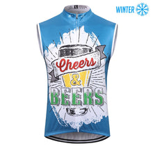 Load image into Gallery viewer, Thriller Rider Sports Bicycle Clothing Mens Cycling Vests Winter Sleeveless(Cheers &amp; Beers)
