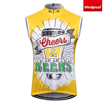 Load image into Gallery viewer, Thriller Rider Sports Bicycle Clothing Mens Cycling Vests Windproof Sleeveless(Cheers &amp; Beers)
