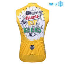 Load image into Gallery viewer, Thriller Rider Sports Bicycle Clothing Mens Cycling Vests Winter Sleeveless(Cheers &amp; Beers)
