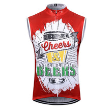 Load image into Gallery viewer, Thriller Rider Sports Bicycle Clothing Mens Cycling Vests Sleeveless(Cheers &amp; Beers)
